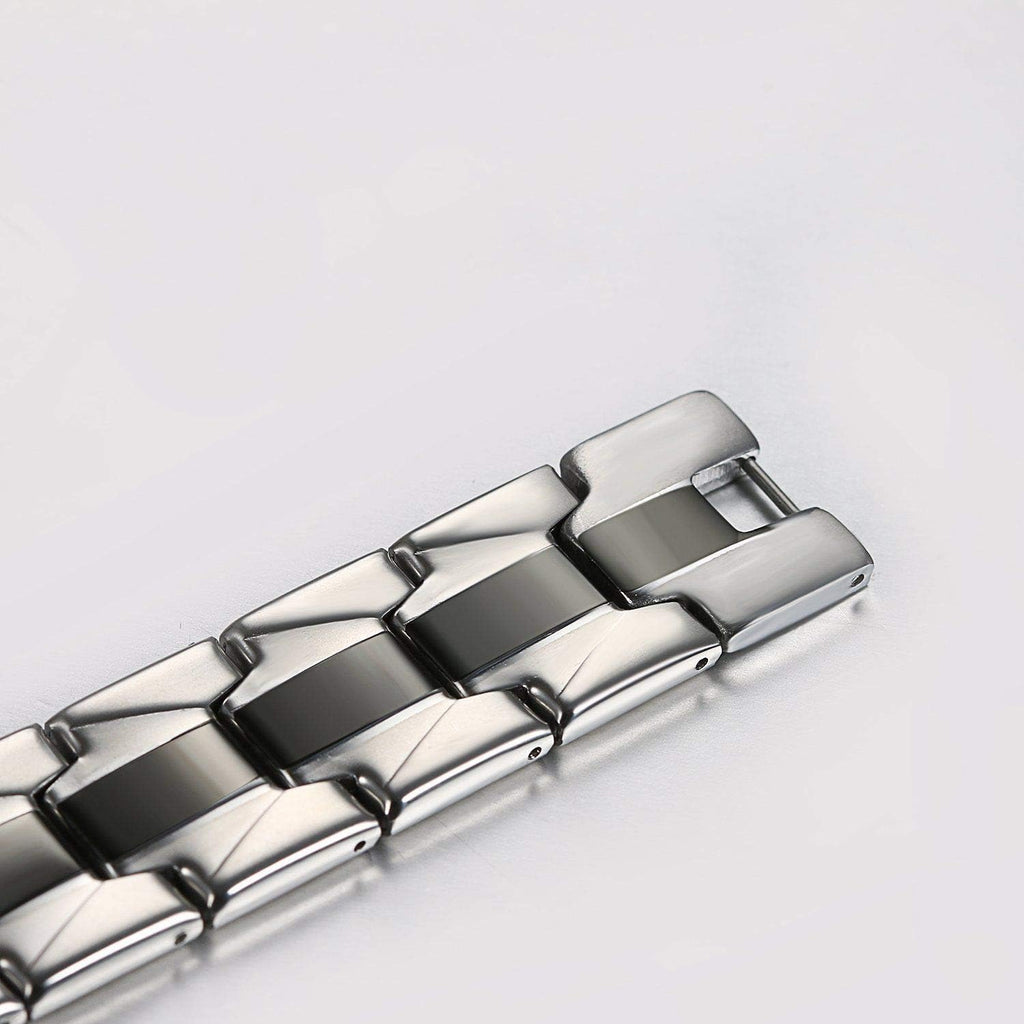 ✝ Men's Lord's Prayer Cross Bracelet, Stainless Steel Christian Bible Faith Jewelry Gift