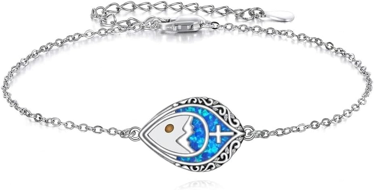 Women's Mustard Seed Cross Bracelet Sterling Silver Black Onyx Christian Faith Jewelry Gift for Mom