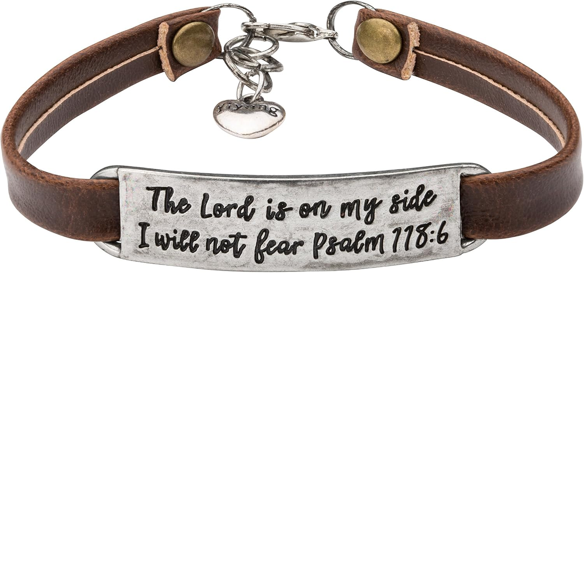 ✝ Women's Christian Leather Faith Bracelet Inspirational Bible Verse Jewelry Religious Gift for Baptism Christmas Birthday Daughter Sister Friend