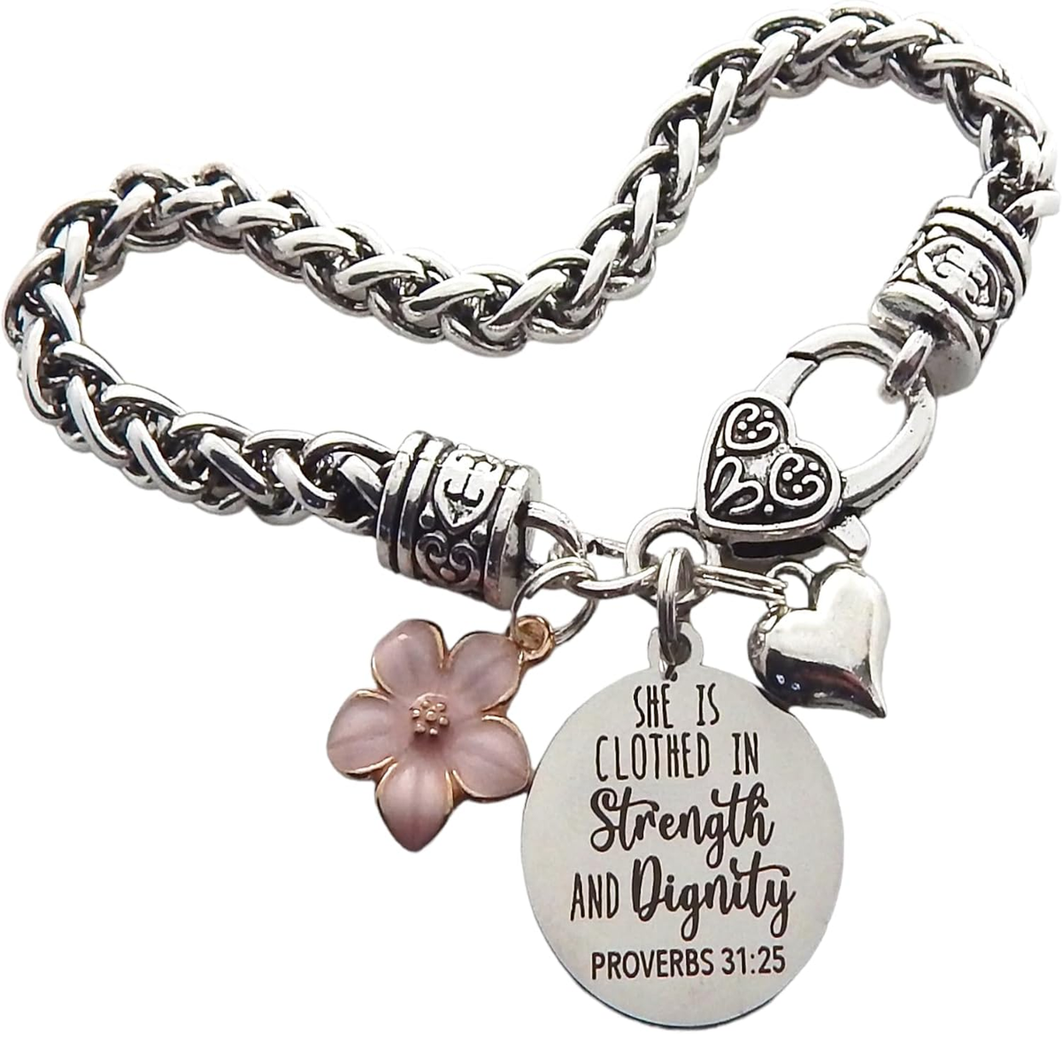 ✝ Women's Philippians 4:13 Bible Verse Bracelet Christian Faith Scripture Jewelry Inspirational Religious Gift for Women Friend