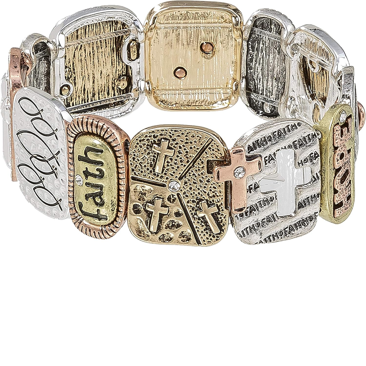 ✝ Religious Prayer Bracelet for Women – Heart Cross Faith Hope Christian Jewelry Gift for Mom Daughter Sister Friend