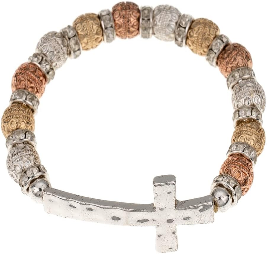 ✝ Religious Prayer Bracelet for Women – Heart Cross Faith Hope Christian Jewelry Gift for Mom Daughter Sister Friend