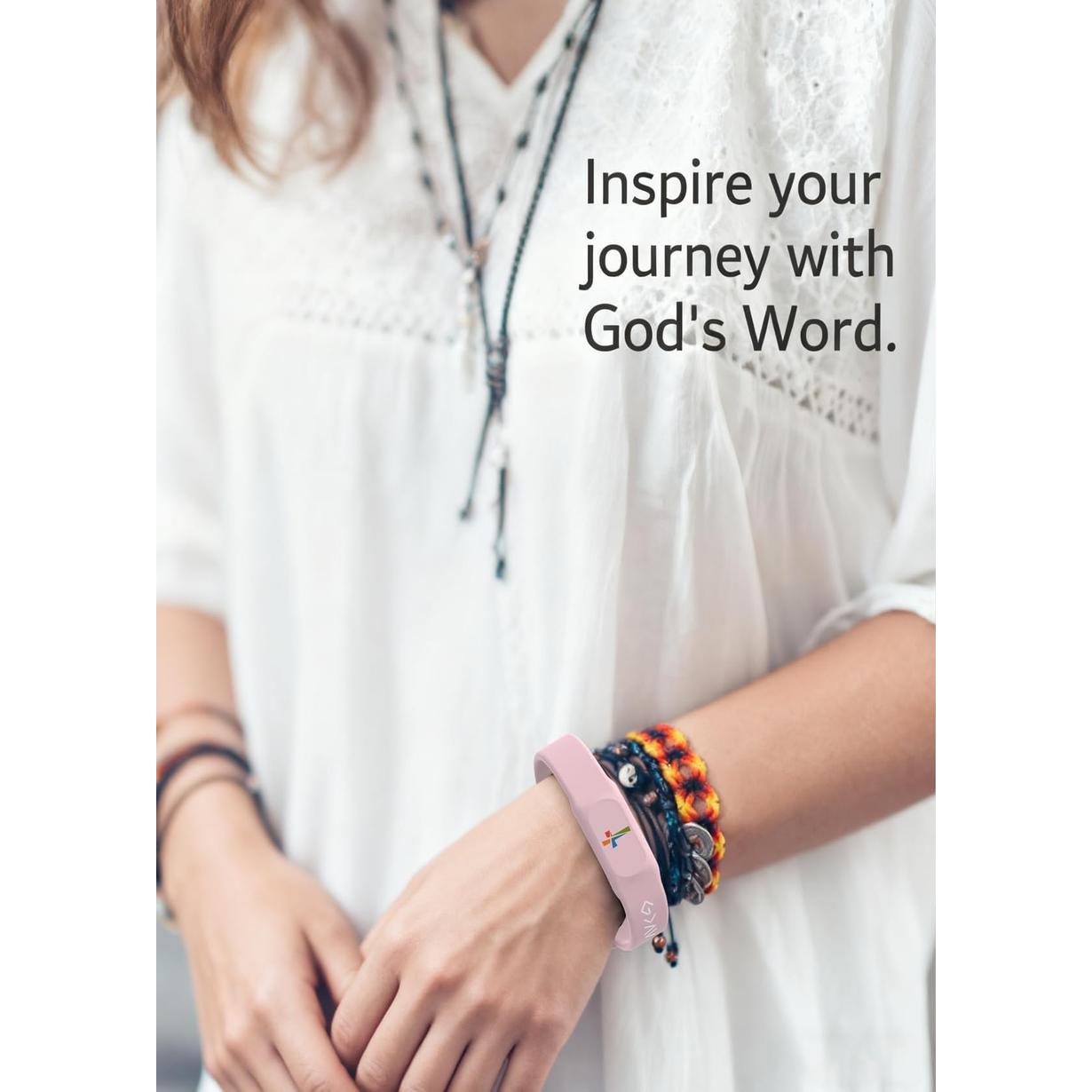 ✝ NFC Bible Verse Silicone Faith Bracelet Adjustable Christian Scripture Inspirational Jewelry Gift for Women Men Teens Kids