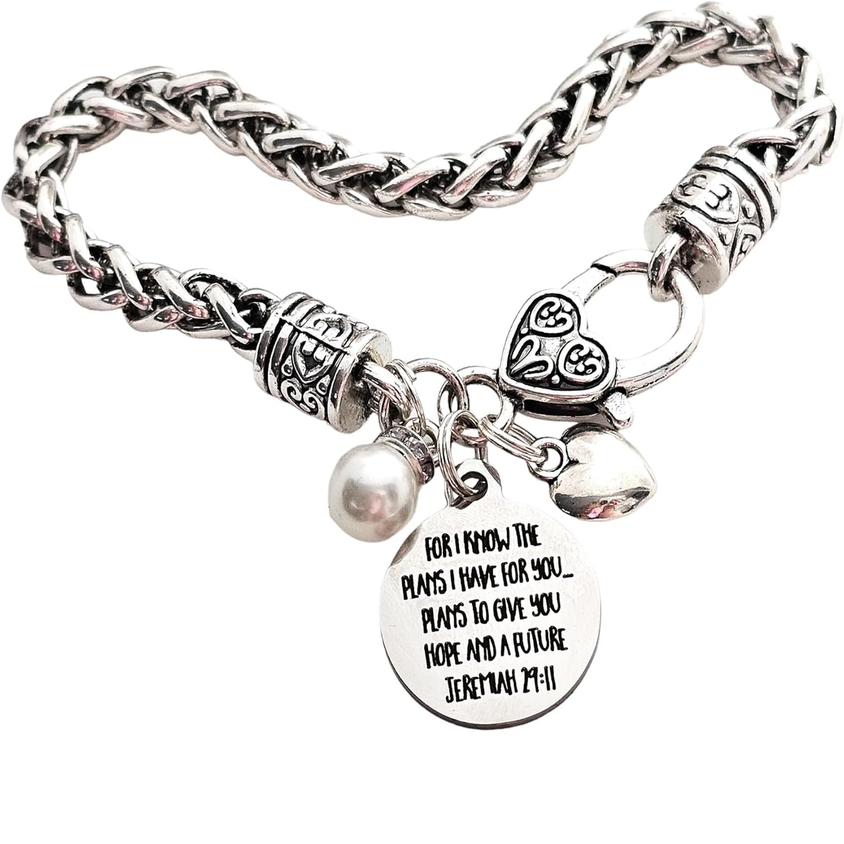 ✝ Women's Philippians 4:13 Bible Verse Bracelet Christian Faith Scripture Jewelry Inspirational Religious Gift for Women Friend
