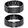 ✝ Men's American Flag Cross Bracelet Stainless Steel Adjustable Christian Bible Verse Faith Religious Jewelry Gift for Dad Husband