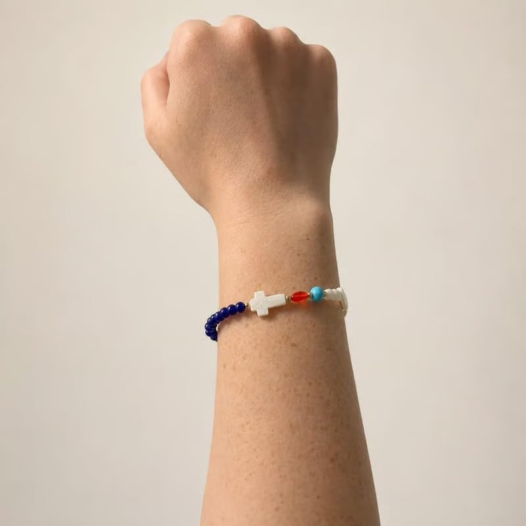 ✝ Handmade Story of Jesus Bracelet Adjustable Braided Beaded Christian Faith Cross Religious Jewelry Gift for Family Friends