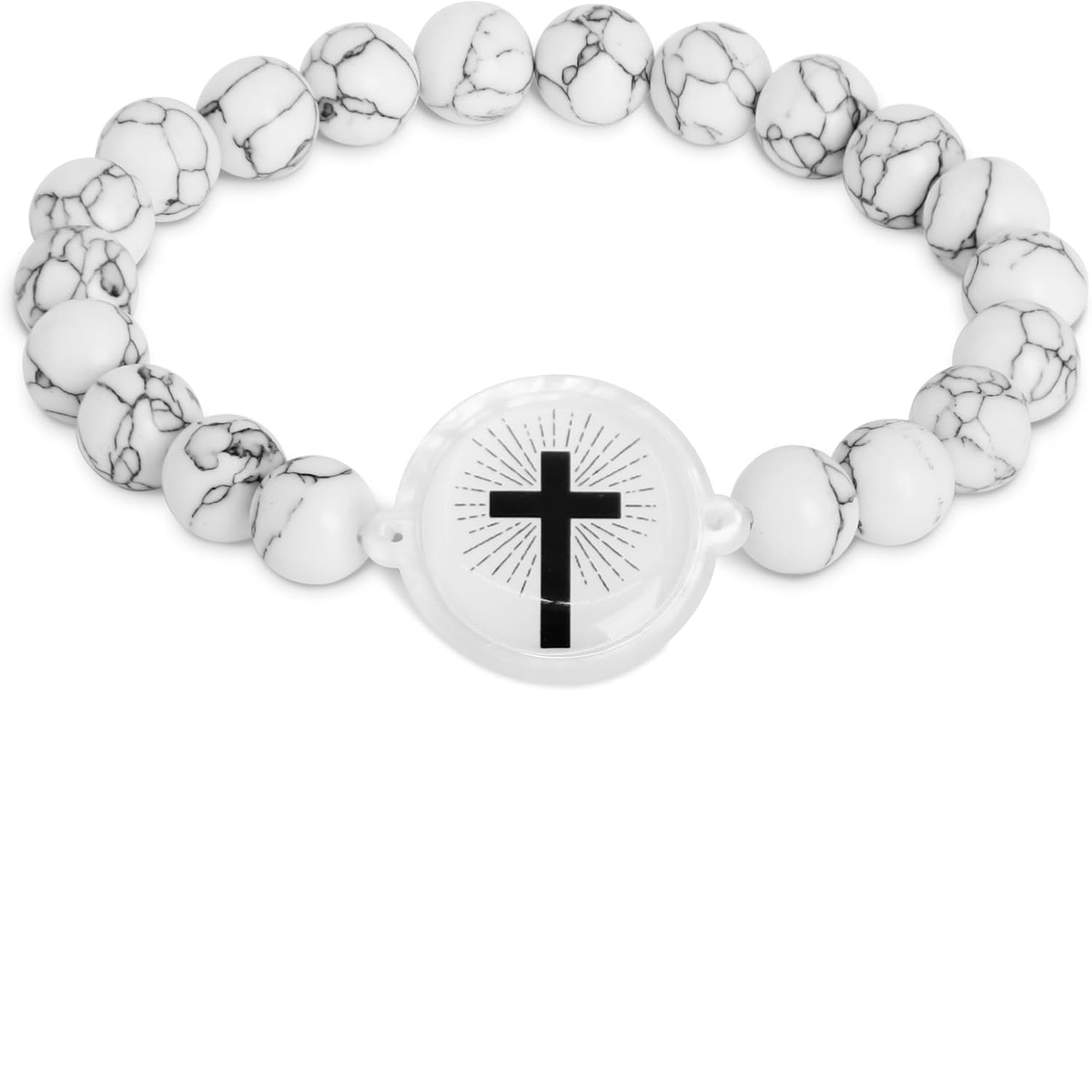✝ Women's NFC Bible Verse Bracelet Natural Stone Beaded Christian Scripture Faith Inspirational Jewelry Gift Daily
