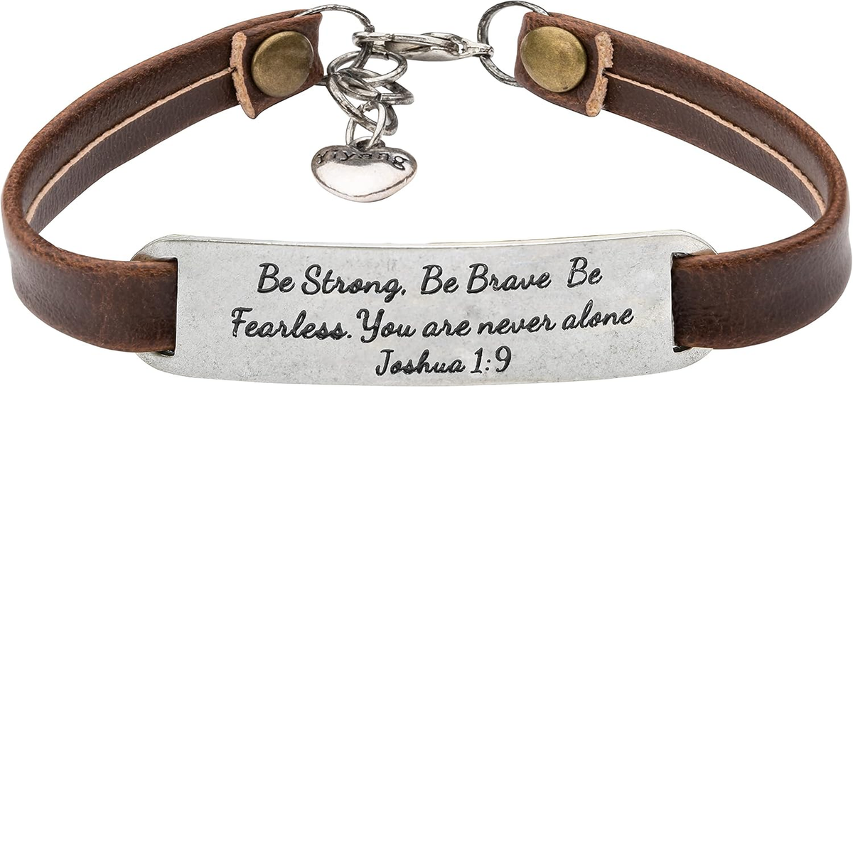 ✝ Women's Christian Leather Faith Bracelet Inspirational Bible Verse Jewelry Religious Gift for Baptism Christmas Birthday Daughter Sister Friend