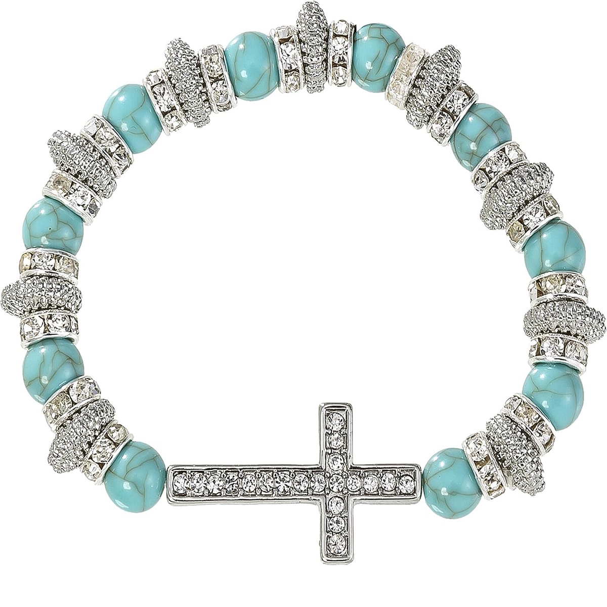 ✝ Religious Prayer Bracelet for Women – Heart Cross Faith Hope Christian Jewelry Gift for Mom Daughter Sister Friend