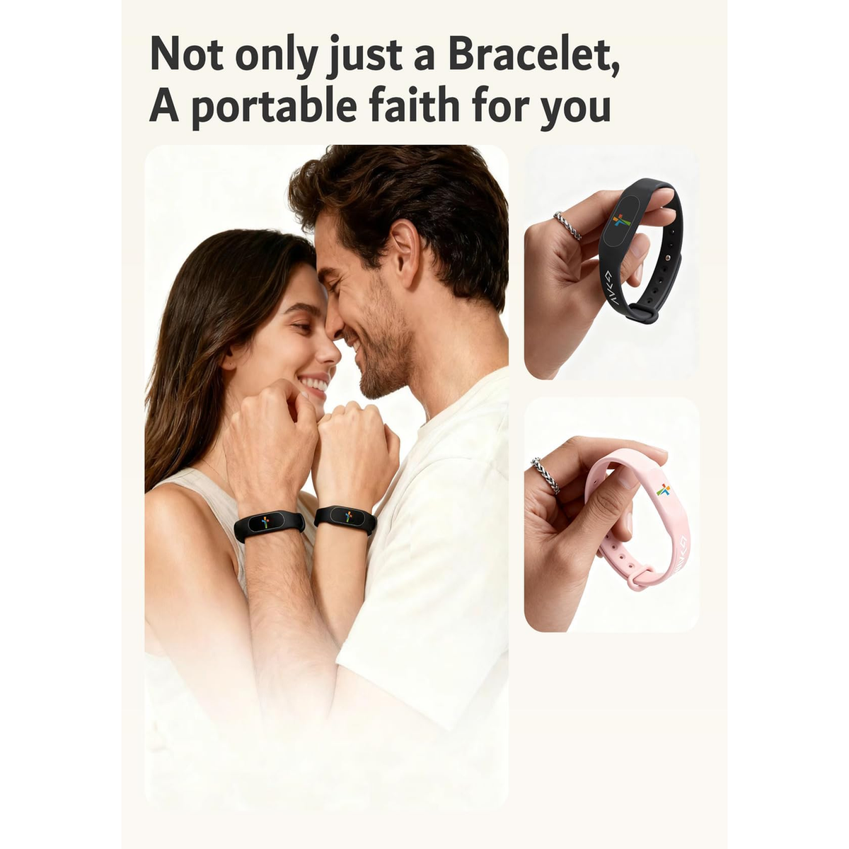 ✝ NFC Bible Verse Silicone Faith Bracelet Adjustable Christian Scripture Inspirational Jewelry Gift for Women Men Teens Kids