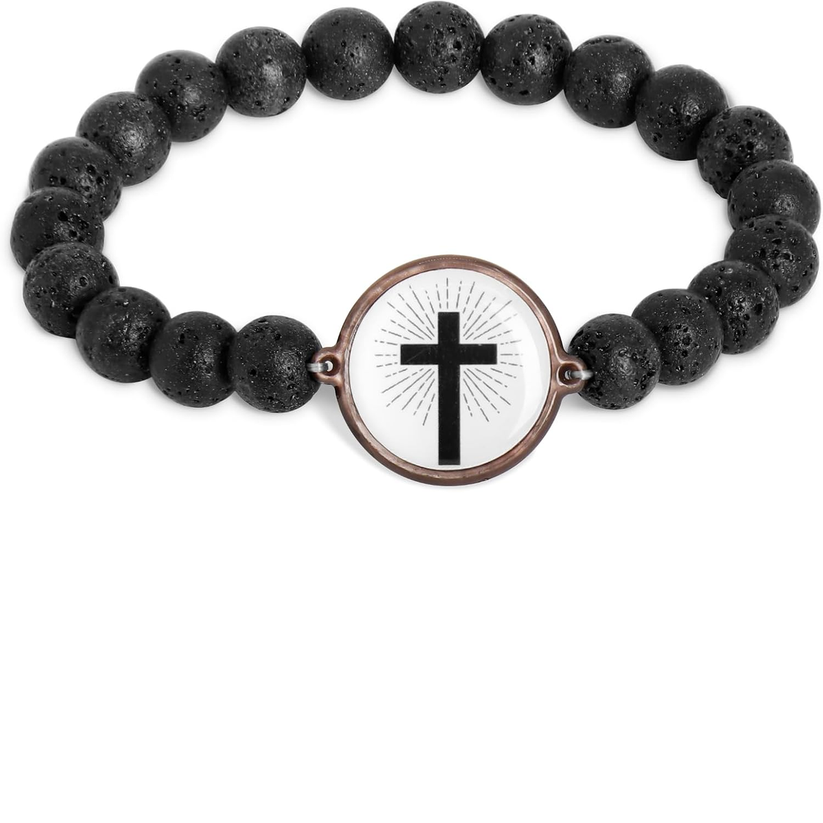 ✝ Women's NFC Bible Verse Bracelet Natural Stone Beaded Christian Scripture Faith Inspirational Jewelry Gift Daily