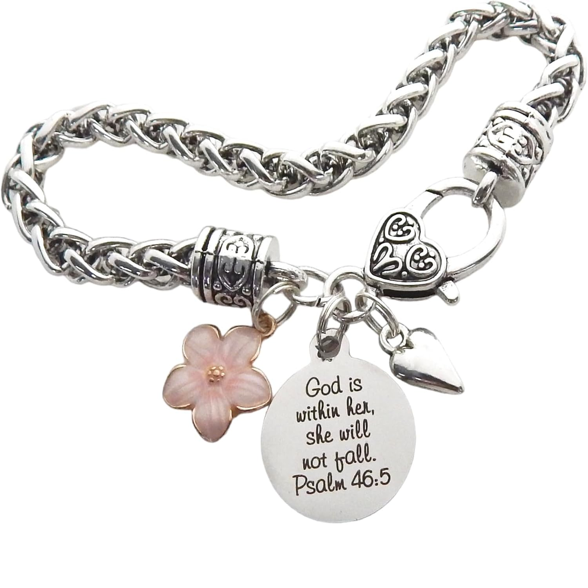 ✝ Women's Philippians 4:13 Bible Verse Bracelet Christian Faith Scripture Jewelry Inspirational Religious Gift for Women Friend