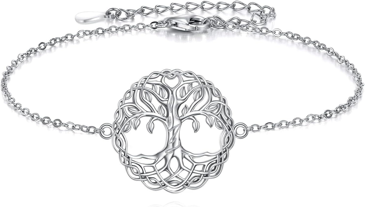 Women's 925 Sterling Silver Mustard Seed Cross Bracelet Christian Faith Jewelry Inspirational Gift for Mom Wife Sister