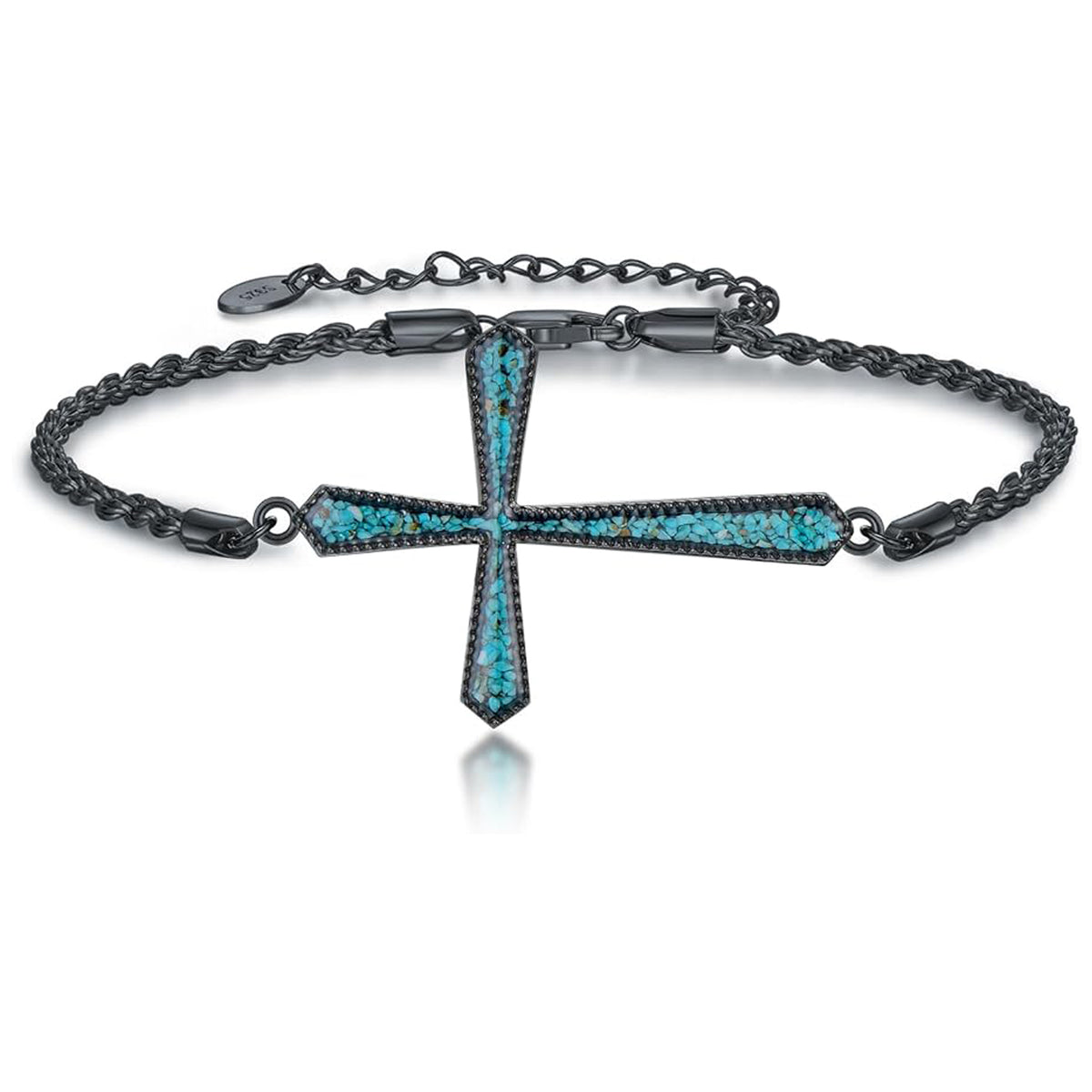 Women's 925 Sterling Silver Mustard Seed Cross Bracelet Christian Faith Jewelry Inspirational Gift Mom Wife