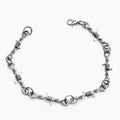 Barbed Wire Heart Cross Chain Bracelet – Trendy Unisex Christian Faith Gift