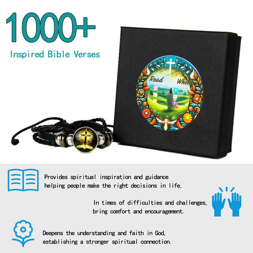 NFC Daily Bible Verse Cross Bracelet – Wearable Scripture Christian Religious Gift