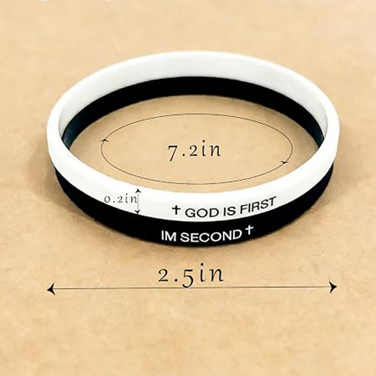 ✝ God Is First Silicone Bracelet Christian Bible Verse Faith Religious Wristband Inspirational Jewelry Gift for Men Women