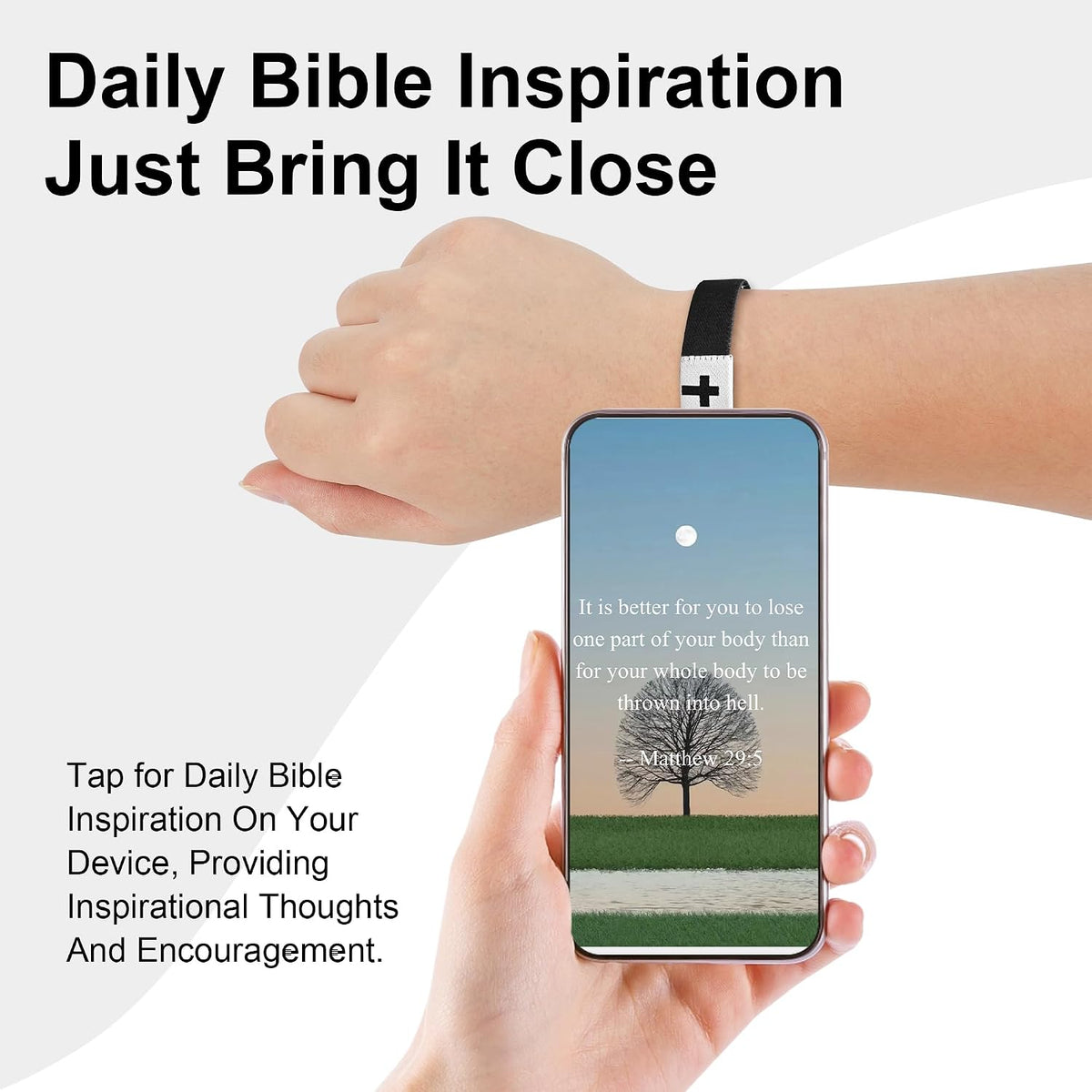 Daily Bible Verse Bracelet Christian Faith Wristband for Men Women Jesus Scripture Jewelry Gift